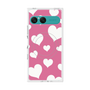 プレミアムスクエアケース with SnapMag［ Dot Hearts - Pink ］