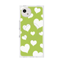 プレミアムスクエアケース with SnapMag［ Dot Hearts - Green ］