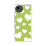 プレミアムスクエアケース with SnapMag［ Dot Hearts - Green ］