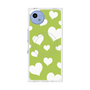プレミアムスクエアケース with SnapMag［ Dot Hearts - Green ］