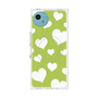 プレミアムスクエアケース with SnapMag［ Dot Hearts - Green ］