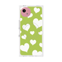 プレミアムスクエアケース with SnapMag［ Dot Hearts - Green ］