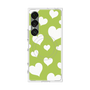 プレミアムスクエアケース with SnapMag［ Dot Hearts - Green ］