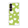 プレミアムスクエアケース with SnapMag［ Dot Hearts - Green ］