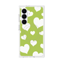 プレミアムスクエアケース with SnapMag［ Dot Hearts - Green ］