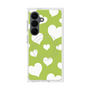 プレミアムスクエアケース with SnapMag［ Dot Hearts - Green ］