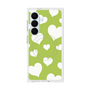プレミアムスクエアケース with SnapMag［ Dot Hearts - Green ］