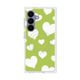 プレミアムスクエアケース with SnapMag［ Dot Hearts - Green ］