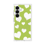 プレミアムスクエアケース with SnapMag［ Dot Hearts - Green ］