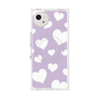 プレミアムスクエアケース with SnapMag［ Dot Hearts - Purple ］
