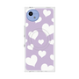 プレミアムスクエアケース with SnapMag［ Dot Hearts - Purple ］