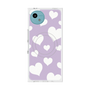 プレミアムスクエアケース with SnapMag［ Dot Hearts - Purple ］