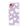 プレミアムスクエアケース with SnapMag［ Dot Hearts - Purple ］
