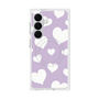 プレミアムスクエアケース with SnapMag［ Dot Hearts - Purple ］