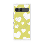 プレミアムスクエアケース with SnapMag［ Dot Hearts - Yellow ］