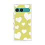 プレミアムスクエアケース with SnapMag［ Dot Hearts - Yellow ］