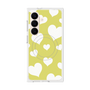 プレミアムスクエアケース with SnapMag［ Dot Hearts - Yellow ］
