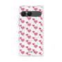 プレミアムスクエアケース with SnapMag［ Stripe Hearts - Pink ］
