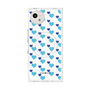 プレミアムスクエアケース with SnapMag［ Stripe Hearts - Blue ］