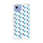 プレミアムスクエアケース with SnapMag［ Stripe Hearts - Blue ］
