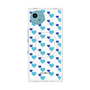 プレミアムスクエアケース with SnapMag［ Stripe Hearts - Blue ］