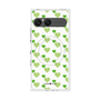 プレミアムスクエアケース with SnapMag［ Stripe Hearts - Green ］