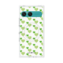 プレミアムスクエアケース with SnapMag［ Stripe Hearts - Green ］