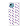 プレミアムスクエアケース with SnapMag［ Stripe Hearts - Purple ］
