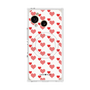プレミアムスクエアケース with SnapMag［ Stripe Hearts - Red ］
