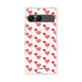 プレミアムスクエアケース with SnapMag［ Stripe Hearts - Red ］