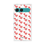 プレミアムスクエアケース with SnapMag［ Stripe Hearts - Red ］