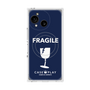プレミアムスクエアケース with SnapMag［ FRAGILE - Navy ］