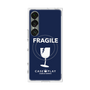 プレミアムスクエアケース with SnapMag［ FRAGILE - Navy ］