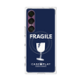 プレミアムスクエアケース with SnapMag［ FRAGILE - Navy ］