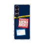 プレミアムスクエアケース with SnapMag［ FRAGILE Stickers - Navy ］