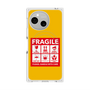 プレミアムスクエアケース with SnapMag［ FRAGILE Sticker - Yellow ］