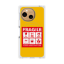 プレミアムスクエアケース with SnapMag［ FRAGILE Sticker - Yellow ］