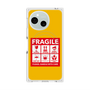 プレミアムスクエアケース with SnapMag［ FRAGILE Sticker - Yellow ］