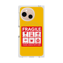 プレミアムスクエアケース with SnapMag［ FRAGILE Sticker - Yellow ］
