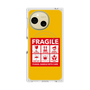 プレミアムスクエアケース with SnapMag［ FRAGILE Sticker - Yellow ］