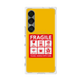 プレミアムスクエアケース with SnapMag［ FRAGILE Sticker - Yellow ］
