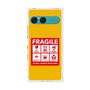 プレミアムスクエアケース with SnapMag［ FRAGILE Sticker - Yellow ］
