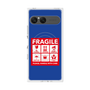 プレミアムスクエアケース with SnapMag［ FRAGILE Sticker - Blue ］