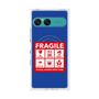 プレミアムスクエアケース with SnapMag［ FRAGILE Sticker - Blue ］