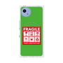 プレミアムスクエアケース with SnapMag［ FRAGILE Sticker - Green ］