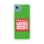 プレミアムスクエアケース with SnapMag［ FRAGILE Sticker - Green ］
