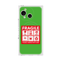 プレミアムスクエアケース with SnapMag［ FRAGILE Sticker - Green ］