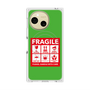 プレミアムスクエアケース with SnapMag［ FRAGILE Sticker - Green ］