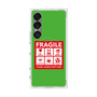 プレミアムスクエアケース with SnapMag［ FRAGILE Sticker - Green ］