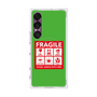 プレミアムスクエアケース with SnapMag［ FRAGILE Sticker - Green ］